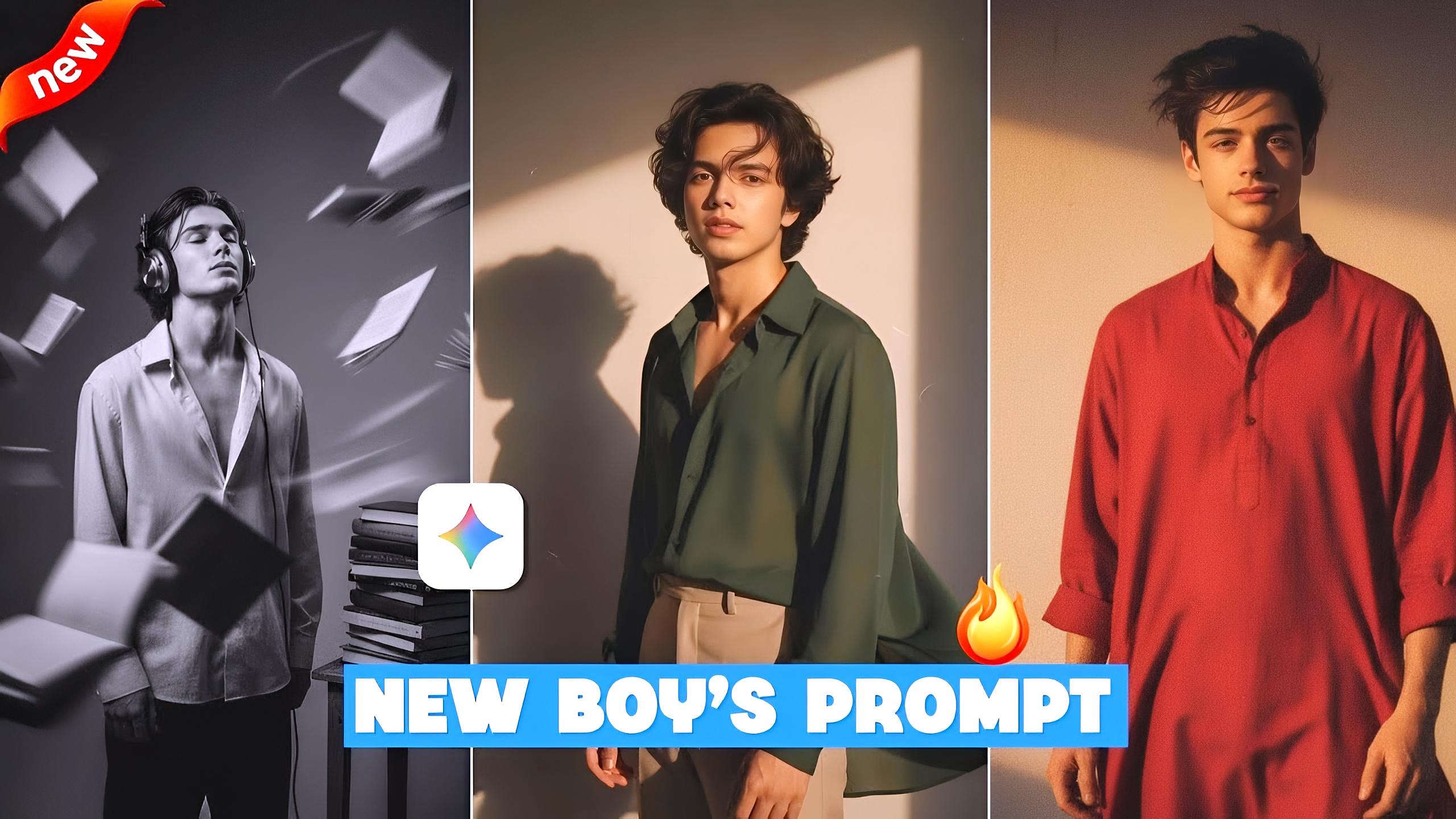 Google Gemini Retro Style Boys AI Photo Editing Prompts